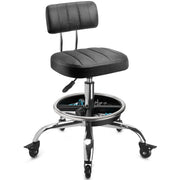 LWADALN front view of mechanic stool showing durable build and comfortable seat