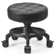 LWADALN front view of round roller stool showing compact mobility and comfort