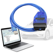 lydesor front connector showing OBD2 plug and benefit easy vehicle hookup