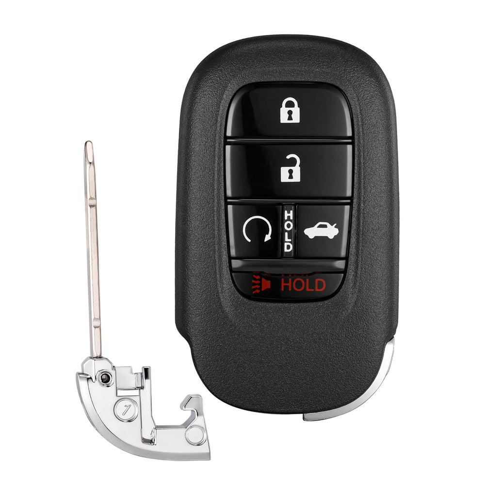LYFUCESS front view of key fob showing button layout and easy replacement