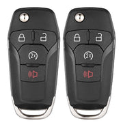 LYFUCESS front view of two replacement key fobs showing buttons and benefits