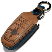 LYGKMU front view leather key fob cover showing protection and style