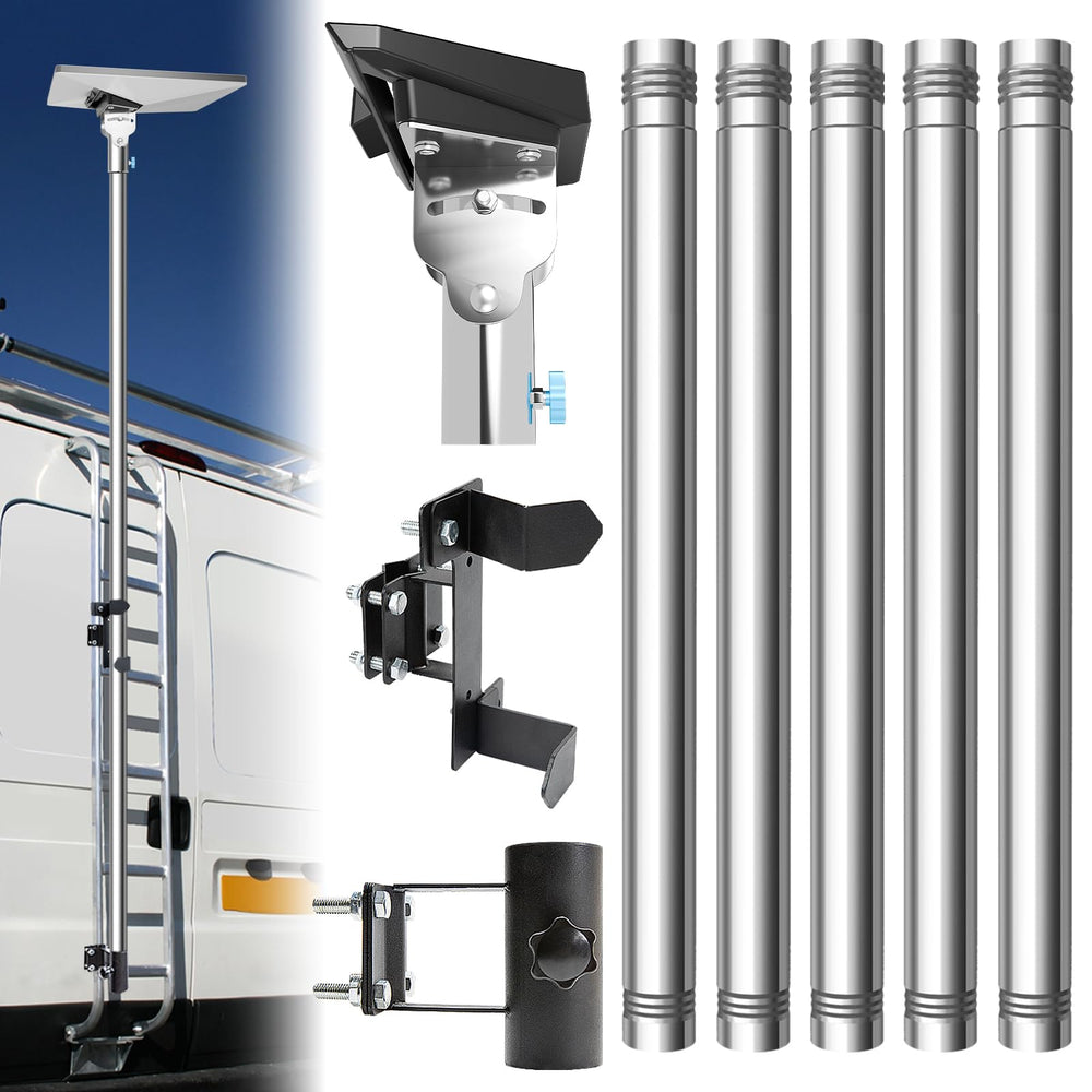 Lymorexan Starlink Mini mounted on RV ladder showing improved reception