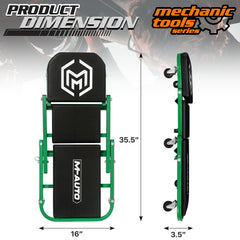 M-AUTO folded into seat mode demonstrating ergonomic support for seated tasks