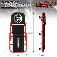 M-AUTO close-up of thick padded cushion providing comfort during long jobs