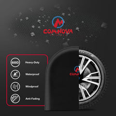 M COMNOVA OUTDOORS elastic hem and hook detail demonstrating secure wind-resistant fit