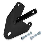 M MATI front view of trailer hitch ball mount showing mounting holes and fitment benefit
