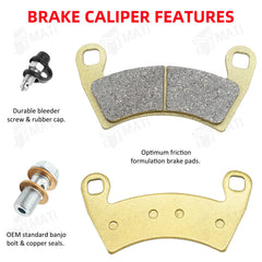 M MATI caliper mounted on Polaris Ranger wheel demonstrating restored braking control