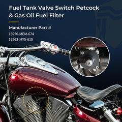 M MATI fuel hoses and clamps laid out, ready-to-install kit saves installation time