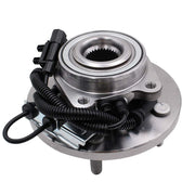 MACEL front hub assembly front view showing fitment and fasteners, improves wheel stability