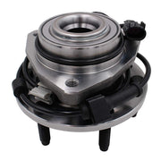 MACEL front hub assembly front view showing bolt pattern and benefit of exact fit
