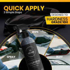 Magic Shield being applied to a car door panel for instant glossy finish