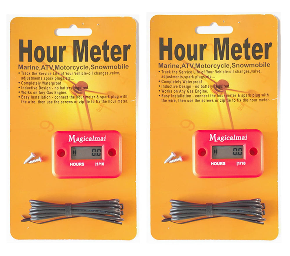 Magicalmai front view showing red hour meter face and easy-read LCD benefit