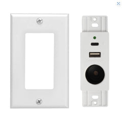 Magnadyne mounted in RV cabinet organizing cables and powering multiple devices