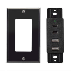 Magnadyne close-up of USB-C and USB-A ports highlighting versatile charging options
