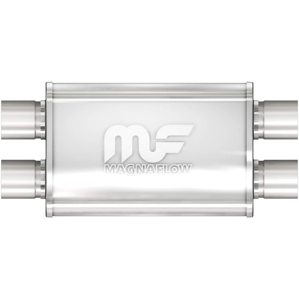MagnaFlow muffler 11386 front view shows compact oval body and improves exhaust flow