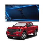 Magnelex front view showing custom fit on Ford Ranger windshield and full coverage benefit