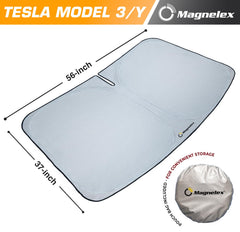 Magnelex installed inside Tesla Model 3 showing reduced cabin sun exposure