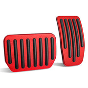 MAIMOCCY front view of red pedal set showing sporty upgrade and clearer foot placement