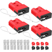 Malictele front view of red Anderson connector showing compact housing and secure fit