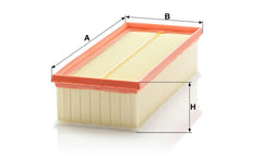 Detail of Mann Filter integrated prefilter layer capturing larger particles for protection