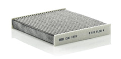 MANN-FILTER close-up of filter media layers showing dual-layer protection