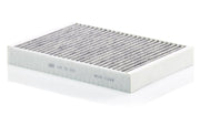 Mann Filter front packaging showing model CUK 34 003 and fitment benefits