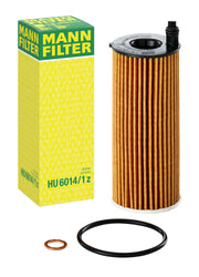 Mann-Filter HU 6014/1 Z front view showing label and metal can for easy identification
