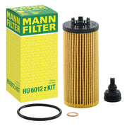 Mann Filter HU 6012 z front view showing durable cartridge and branding benefit reliable fit