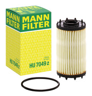 Mann Filter HU 7049 z front view showing cartridge shape and branding for reliable filtration