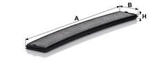 Mann-Filter pleated fiber edge detail capturing dust and pollen