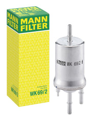 MANN-FILTER WK 69/2 front view showing exterior and connection points for easy fit