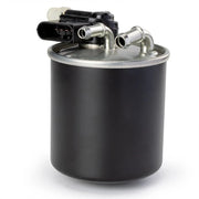 Manymiba front view of fuel filter showing label and fitment benefits