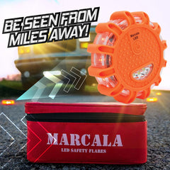 MARCALA flare held in hand to show compact size and portability
