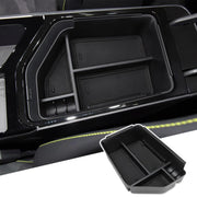 MARCHFA front view of console tray showing organized compartments and quick access