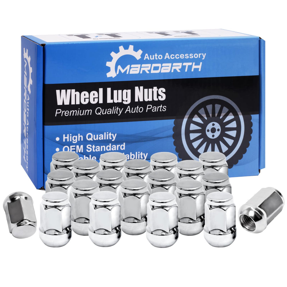 Mardarth front view of 20-piece lug nut kit showing neat packaging and fit