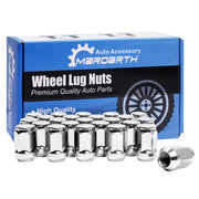 Mardarth front view of 24 chrome lug nuts showing full kit and clean finish benefit