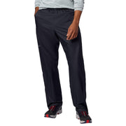 MARMOT front view of black rain pant showing lightweight fit and protection
