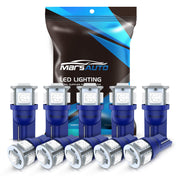 Marsauto 194 front view showing blue LEDs and compact fit for quick replacement