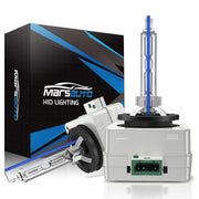 Marsauto front view of D3S bulb showing precise connector and brighter beam benefit