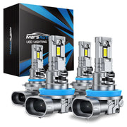 Marsauto front pack of 4 bulbs showing compact plug-and-play design and quick fit