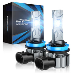 Marsauto front packaging H11 dual pack showing boxed bulbs and specs for easy selection