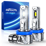 Marsauto front view of H11 H9 H8 bulb showing compact profile and bright output benefit