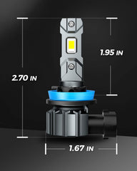 Marsauto installed in headlight showing crisp beam pattern and reduced dark spots