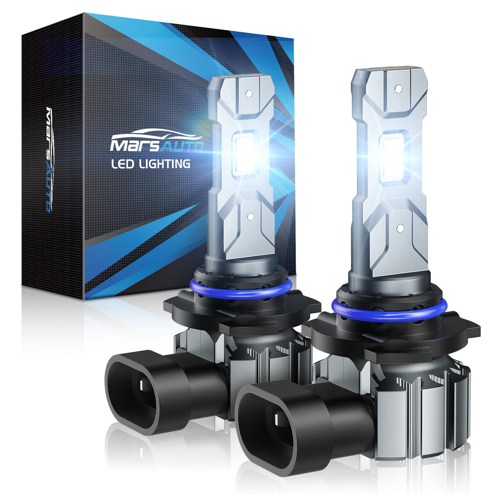 Marsauto M1S front packaging showing the 9006 2-pack and bright 6000K benefit