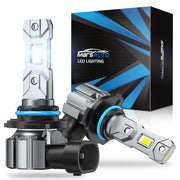 Marsauto M1S front view showing packaging and two bulbs, highlights easy install benefit