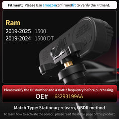 Marsflex sensor label showing OE 68293199AA and clear identification benefit