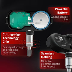 Marsflex sensor mounted on wheel demonstrating direct OE-style fit