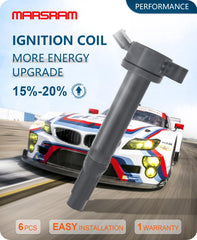 Marsram coil and plug installed on engine illustrating correct fit and improved reliability
