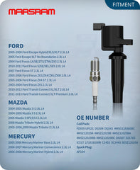Marsram AP104 spark plug closeup with double-iridium electrodes for longevity